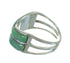 Sterling Silver Turquoise Inlay Southwest Jewelry Ring Size 6-1/4 RX85526